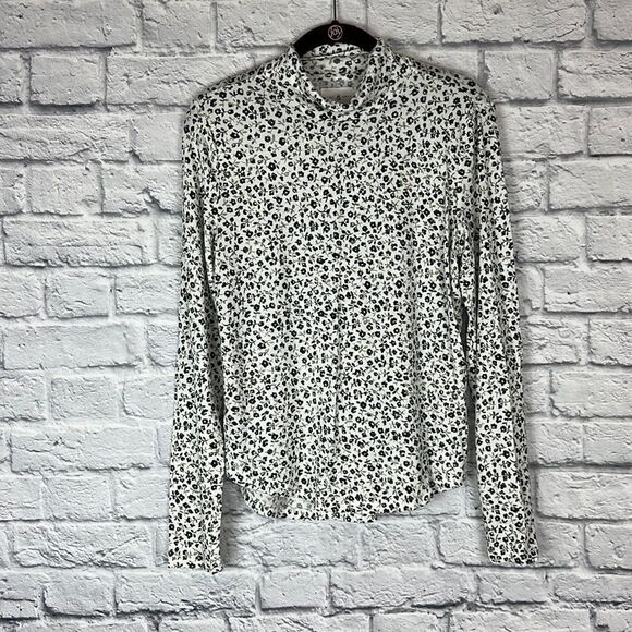 Loft Lou & Grey Soft Mock Neck Floral Long Sleeve Shirt Size Small NWT - Picture 1 of 8
